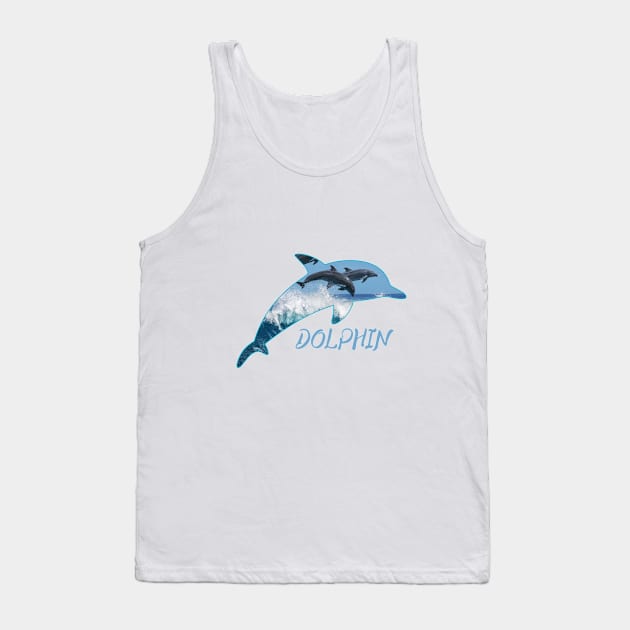 Dolphin Day Tank Top by HozDes